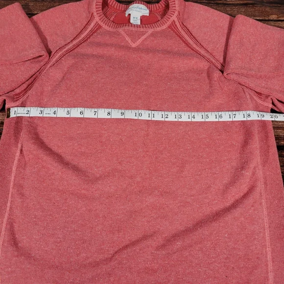Tommy Bahama Crew Neck Sweater Cotton/Cashmir Blend In Tangerine Size M - Picture 5 of 6